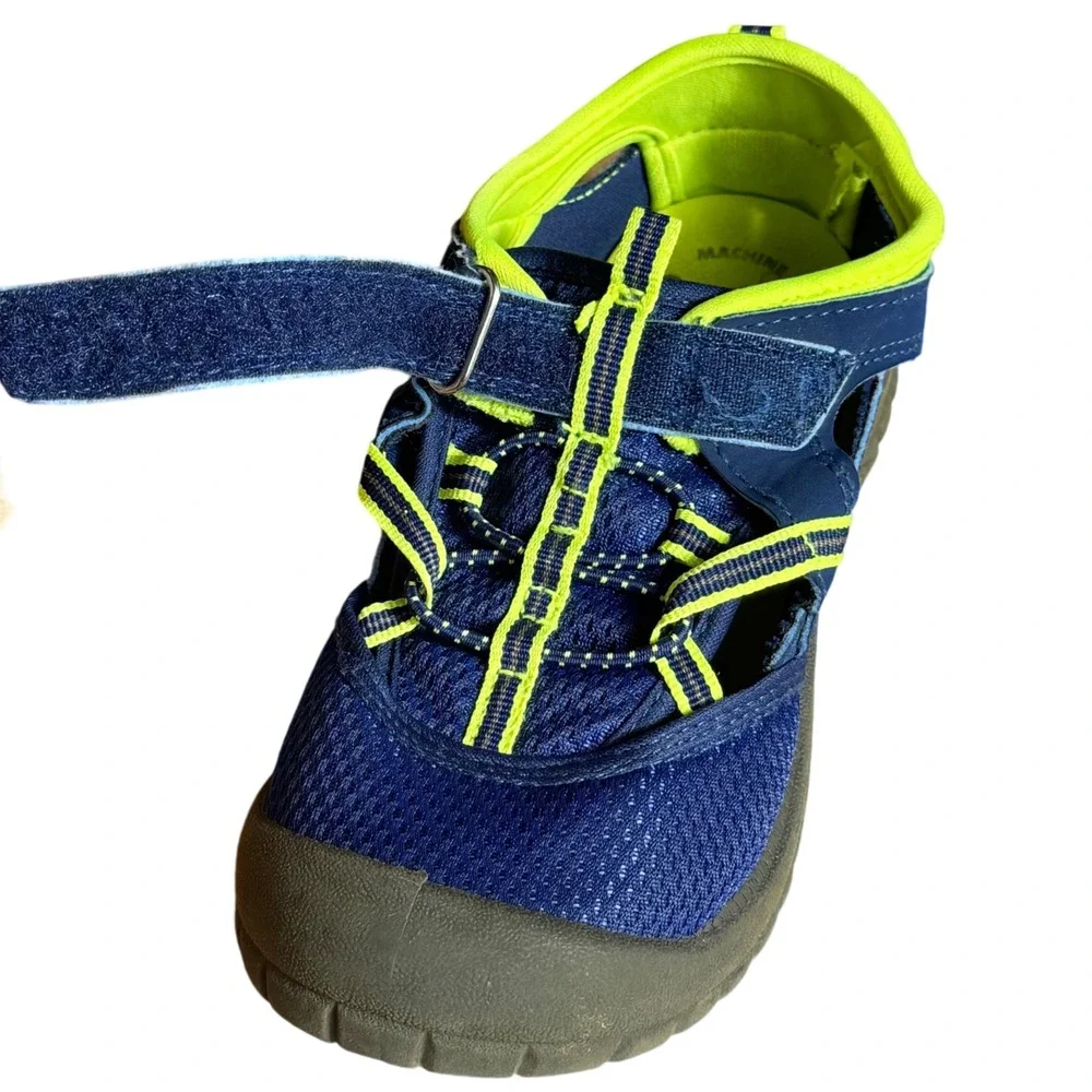 OshKosh B'gosh Kids Washable Shoes Size 12 Toddler Boys Navy Neon Water Shoes‎